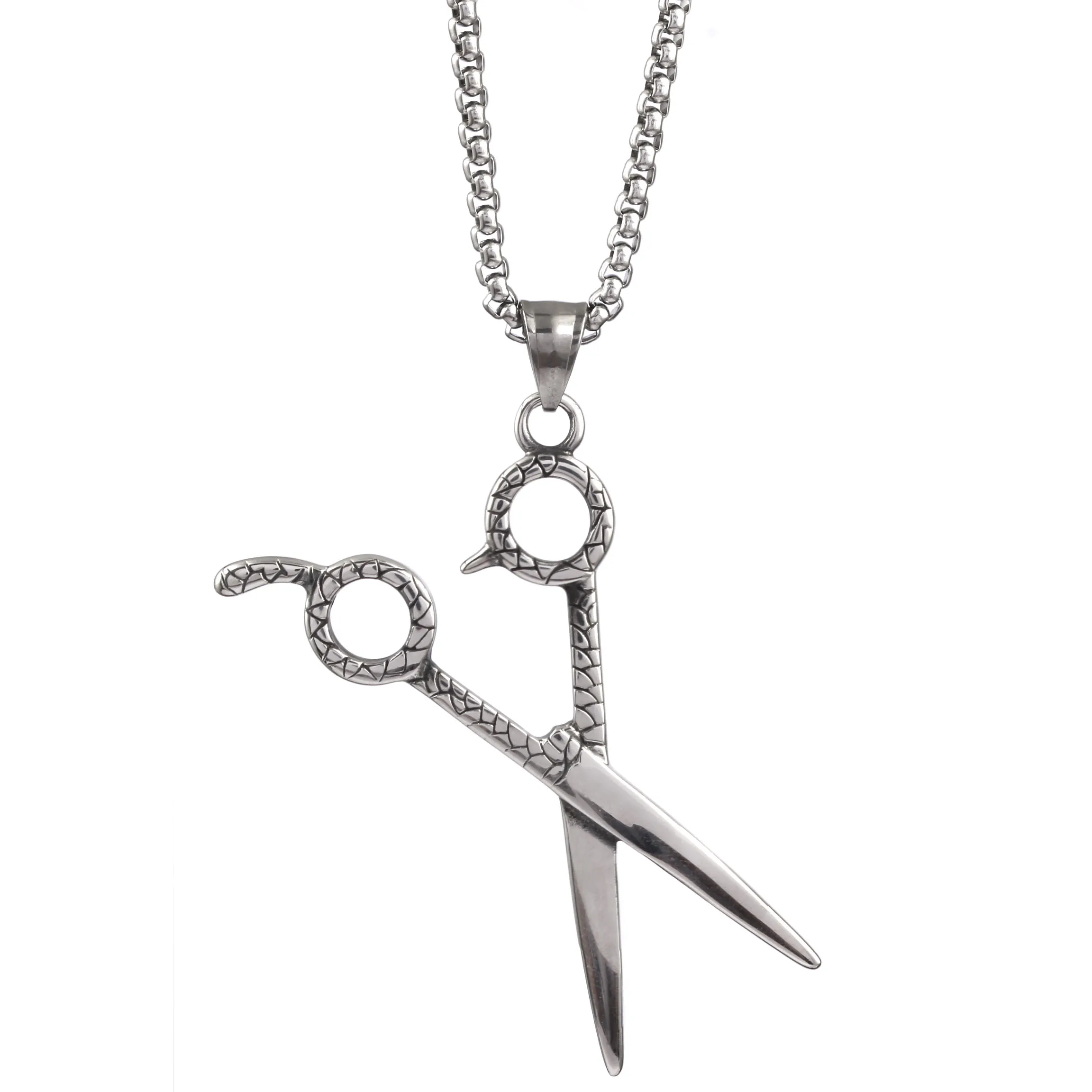 Stainless Steel Scissors Pendant Necklace Barber Scissor Stylist With Chain Necklace For Women Men Jewelry Gift