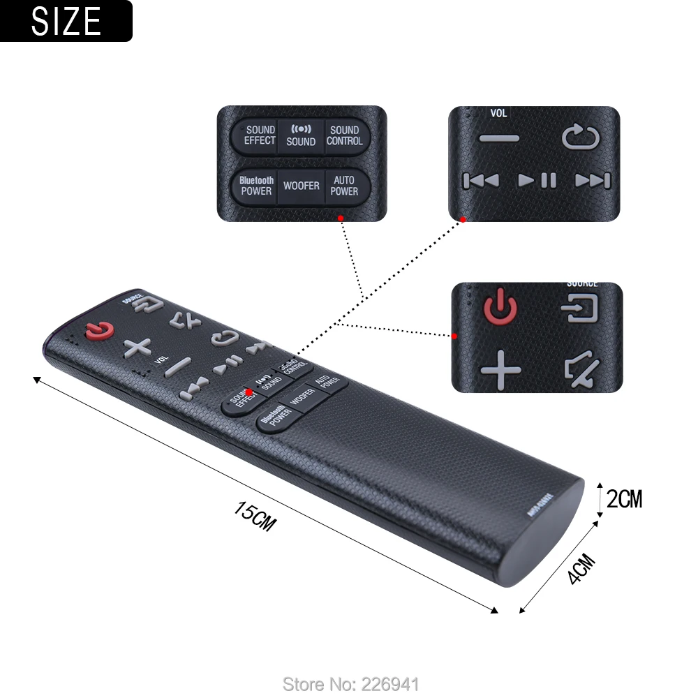 Nadaje się do Samsung audio sound bar system zdalnego sterowania AH59-02692E Ps-Wj6000 Hw-J355 Hw-J355 / Za Hw-J450 Hw-J450 / Za