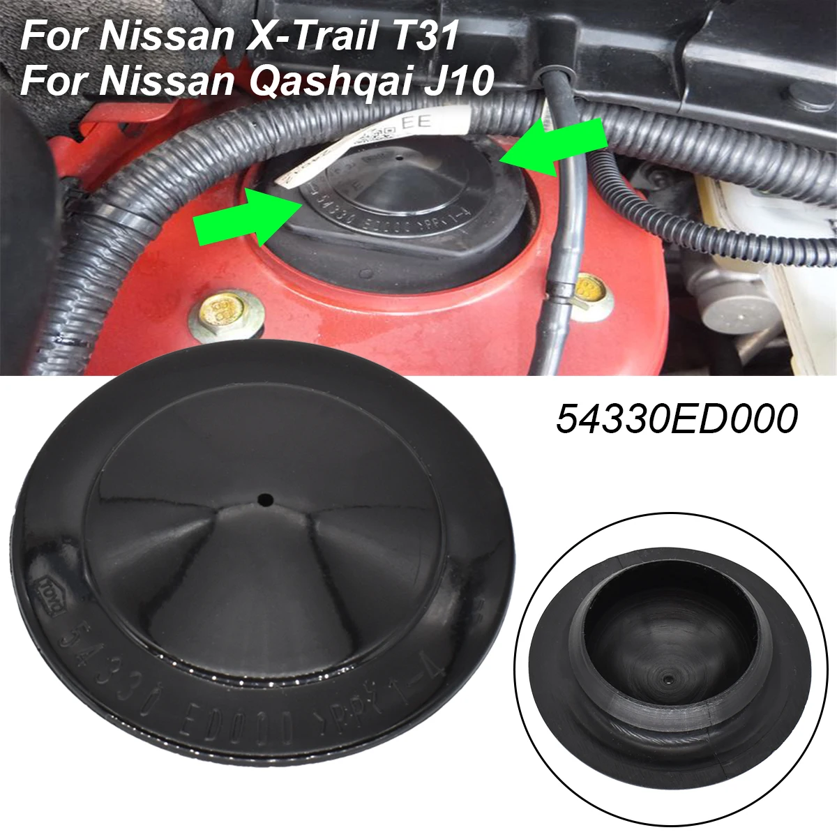 1Pcs Front Waterproof Suspension Cover For Nissan X-Trail T31 Qashqai Dualis J10 54330ED000 Car Dustproof Rustproof Mount Cap