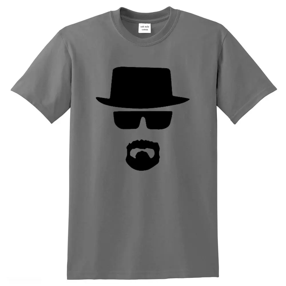 Breaking bad Men top quality streetwear 100% cotton loose Heisenberg printed t shirt summer mens tshirt cool man t-shirt