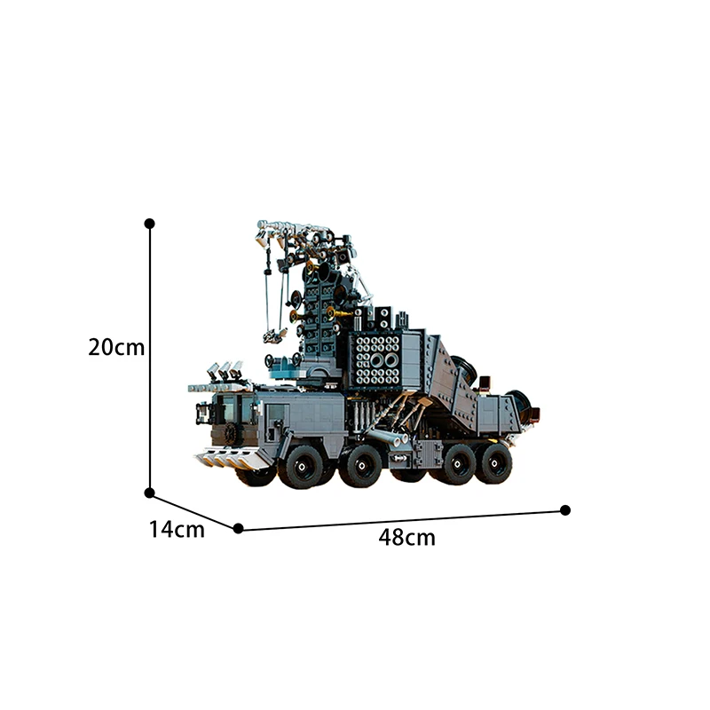 MOC ภาพยนตร์ Max Desert Desert รถบรรทุกรถ Wagon Building Blocks ชุด Noisy รถบรรทุกอิฐชุดประกอบของเล่นเด็กของขวัญ