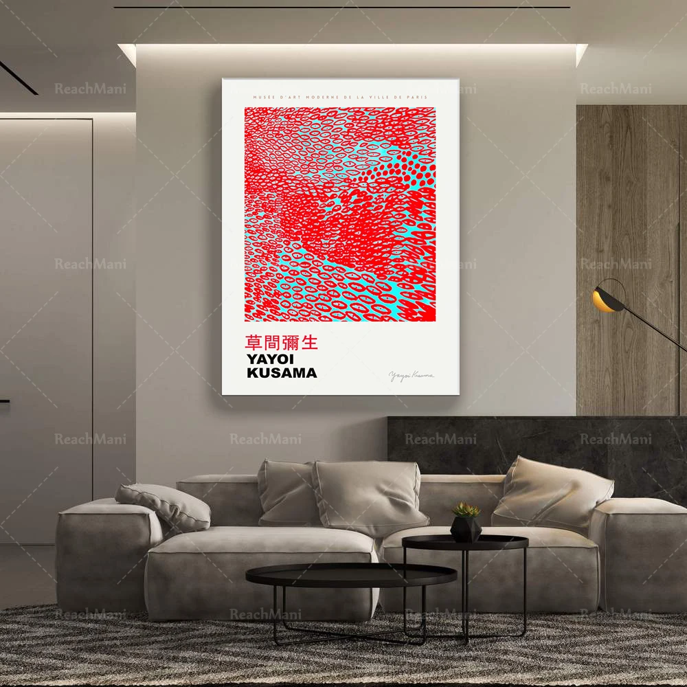 Yayoi Kusama Exhibition Poster Replica Aesthetic Poster Modern Art Salon Decor