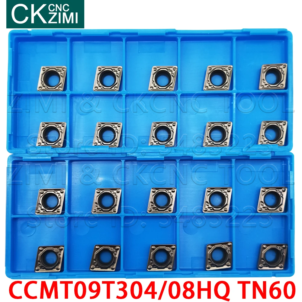 10PC CCMT09T304HQ TN60 CCMT09T308HQ TN60  Carbide Inserts Cermet Inserts Turning Tools CNC Metal lathe tools CCMT 09T3 for steel