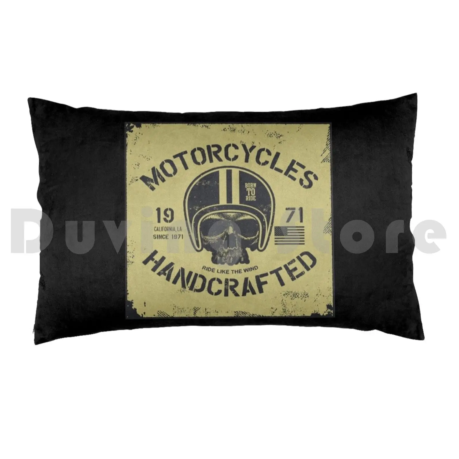 Motorcycle Rider Biker Passion Motorbike Gifts Pillow Case Printed 50x75 Motorcycle Biker Road Vintage Coat Of