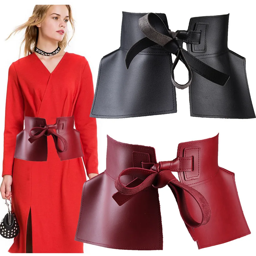 Fashion Women Belts Luxury Brand Wide Belt Female PU Leather Cummerbund Women Belts For Skirt Dress Waistband Belts Accessory