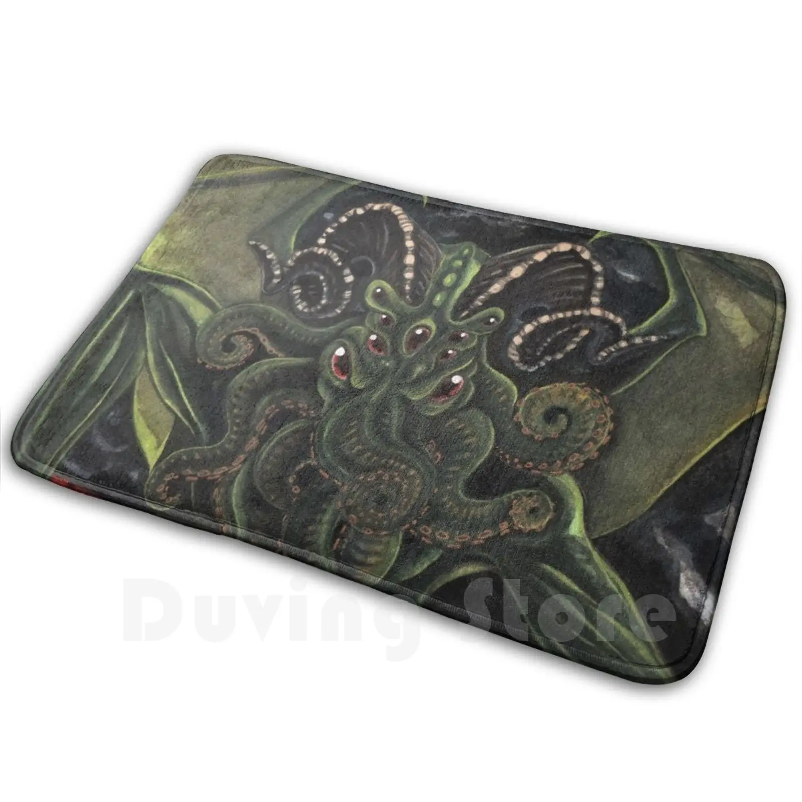 Cthulu tapete almofada macio eldritch sereia sereia sereia hipocampo lula polvo molusco molusco molusco mar bruxa feiticeiro