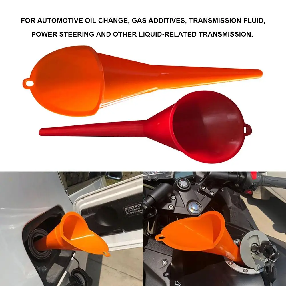 1Pc Car Refueling Multi-Function Plastic Long Neck Motorcycle Car For Fuel Tank Fueling Funnel Oil Liquid Filling