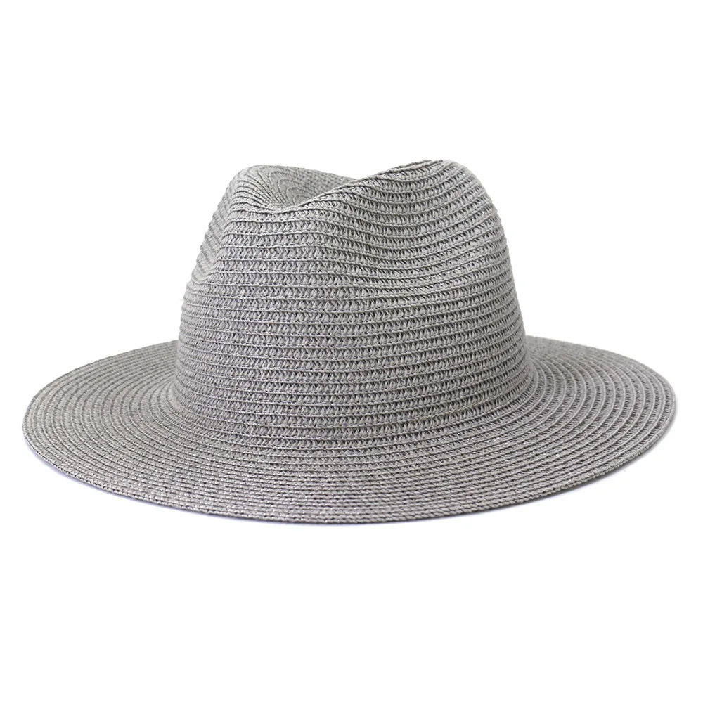 Großhandel Sun Hüte Männer Frauen Sommer Panama Breite Krempe Stroh Hüte Mode Bunte Outdoor Jazz Strand Sonnenschutz Kappe – Detail 10
