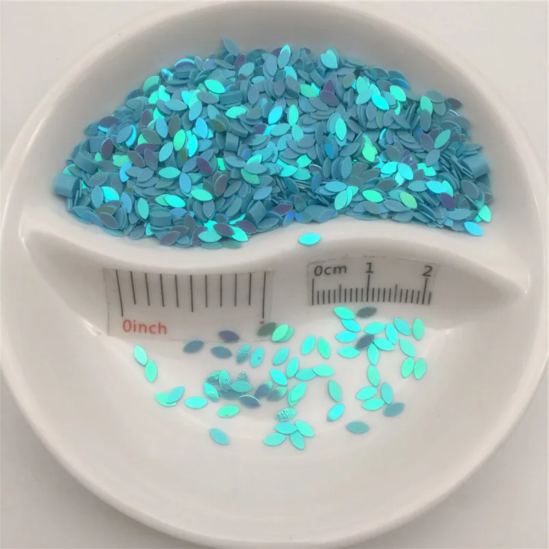 New! 20g 5mm Oval Horse Eyes Shape PVC loose Sequins Paillettes for Nail Art manicure/sewing/wedding decoration confetti