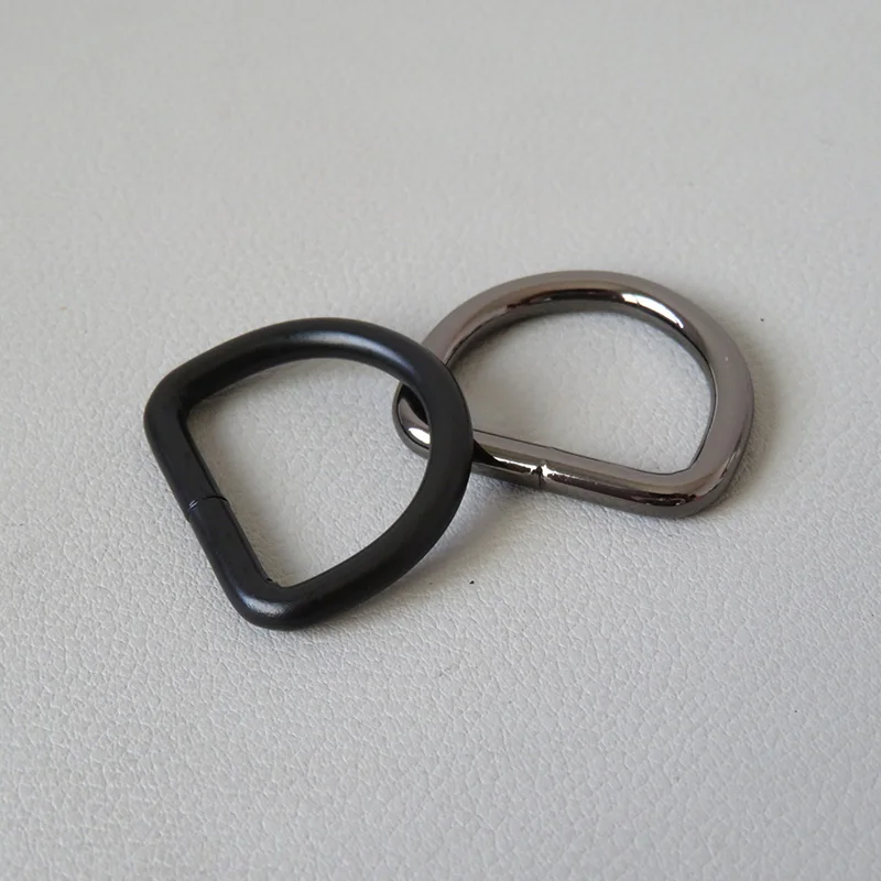 50Pcs 25mm D Ring For Bag Backpack Straps Accessory Belt Loop Buckle Metal Hardware Pet Dog Collar Leash Garment Sewing Clasps