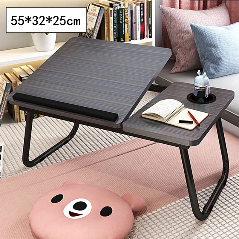 Home Folding Laptop Desk for Bed & Sofa Laptop Bed Tray Table Desk Portable Lap Desk for Study and Reading Bed Top Tray Table