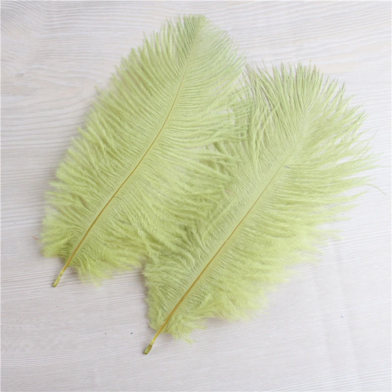 Hot Sale 10pcs High Quality Olive Green Ostrich Feathers 6-8 Inches/15-20 Cm For Party/wedding Decoration Plumas Plume