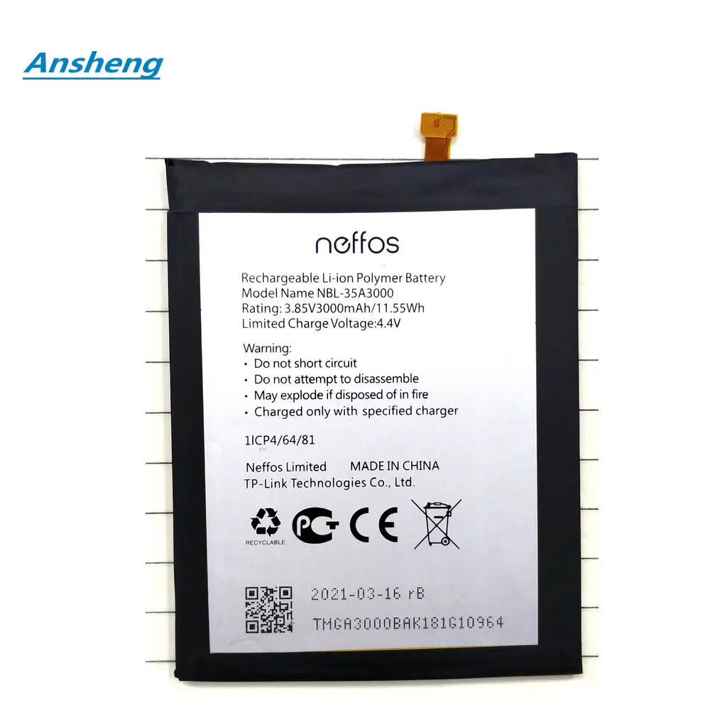 

Original 3000mAh NBL-35A3000 Battery For TP-LINK Neffos X1Max TP903A TP903C Mobile Phone