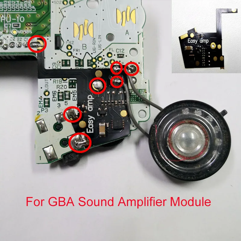 

10 pcs a lot Sound Audio Amplifier Module Enhanced Patch Bass +Noise - for GameBoy Advance for GBA Motherboard Game Accessories