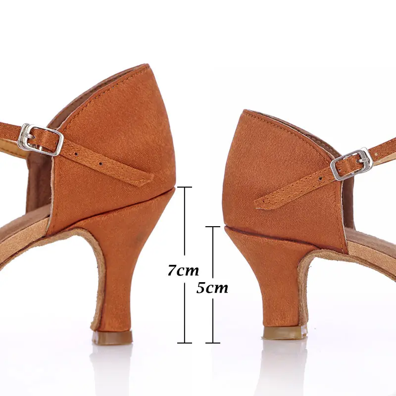 Sapatos de dança latina das mulheres sapatos de dança de salão salsa saltos de pele profunda 5cm 7cm mulher jazz tango sapato de dança senhoras tênis