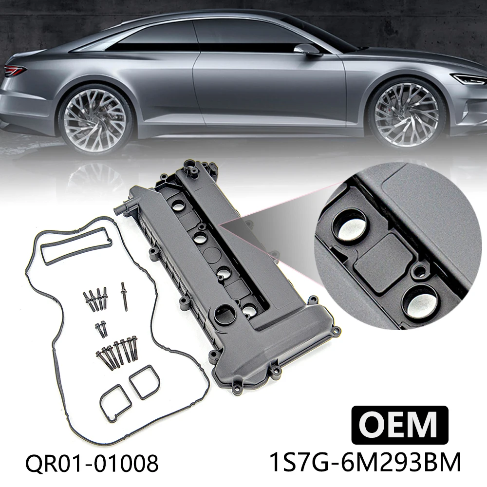 

1S7G-6M293-BM Aluminum Engine Parts CAM ROCKER Valve COVER & GASKET FOR Ford Mondeo 2.0