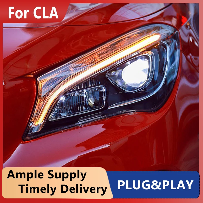 

2 PCS Car Parts Goods For Benz CLA W117 2014-2020 CLA180 CLA220 CLA200 CLA260 Head lamp LED Headlight LED Dual Projector