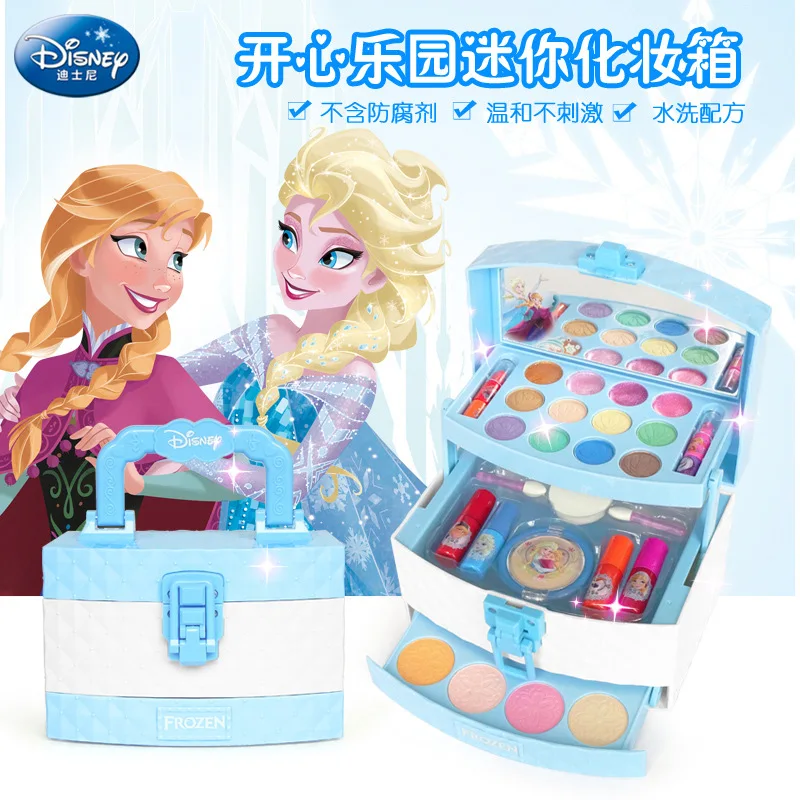 Disney girls frozen suitcase Cosmetics Toys kids Make-up Set  Cosmetic Toys Accessories Makeup For Girl gift