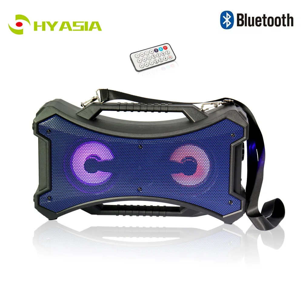 

Bluetooth-Колонка HYASIA, 10 Вт, Портативная колонка, музыкальный плеер, звуковая система, Бумбокс с FM-радио, Aux, TF, U, сабвуфер, дистанционное управление