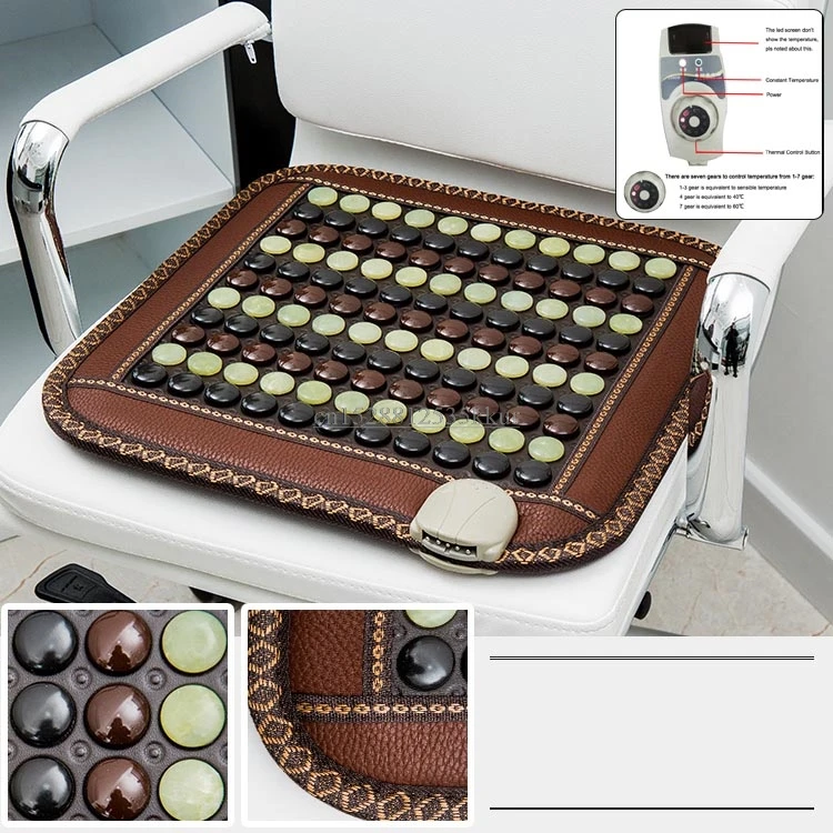 220V Infrared Heating Natural Jade Massage Mat Heated Tourmaline Rug Cushion Slab Heating Heated Mat Carpet for Office Car Home