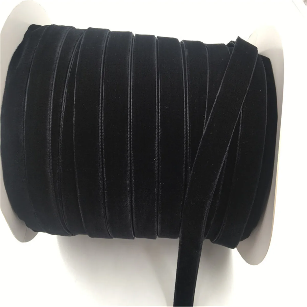 6/9/15/19/25/38mm Double Face Nylon Black Velvet Ribbon Wedding Party Decoration Handmade Gift Wrapping DIY Christmas 1/3/5Yard