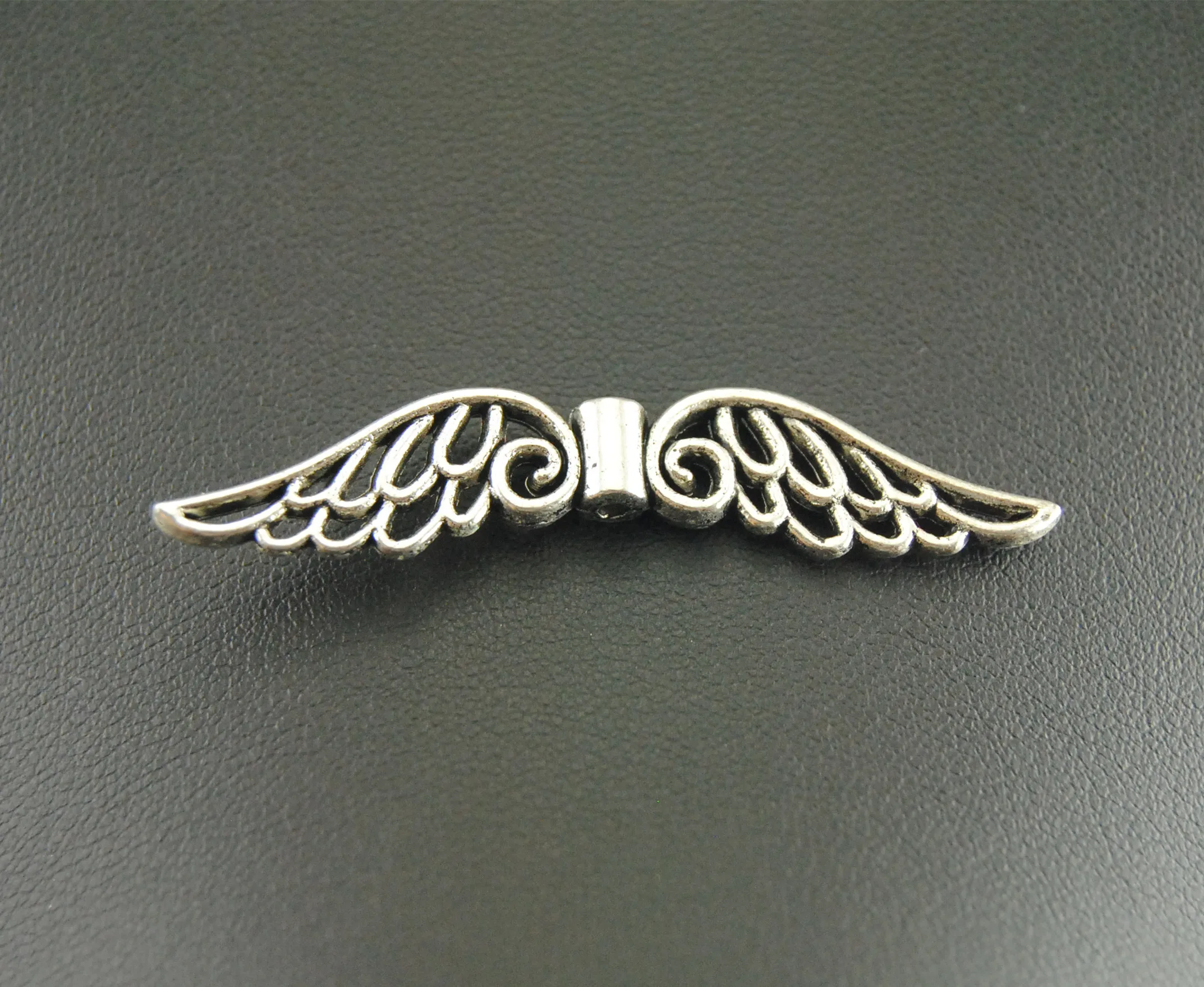 20pcs 2 Colors Silver Color/Bronze Angel Wings Spacer Beads DIY Supplies 53x10mm A773