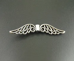 20pcs 2 Colors Silver Color/Bronze Angel Wings Spacer Beads DIY Supplies 53x10mm A773