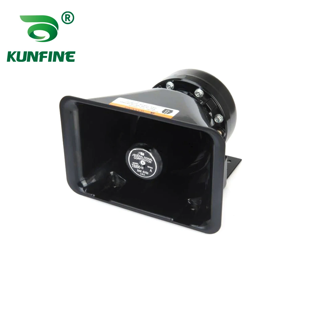 KUNFINE 200W Emergency Warning Car Horns Super Loud Alarm Siren Sound Tone Police Fire Horn Loudspeaker