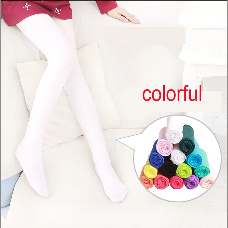 B06 Candy Sweet Women\'s Tights 80D Dance  Elastic Skinny Velvet Nurse Pantyhose Solid White Stockings Pantyhose