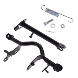 1 Set Motorcycle Side Kickstand w/Spring & Passenger Footpegs Foot Pedal Footrest Center Stand For Yamaha PW80 JS80PY