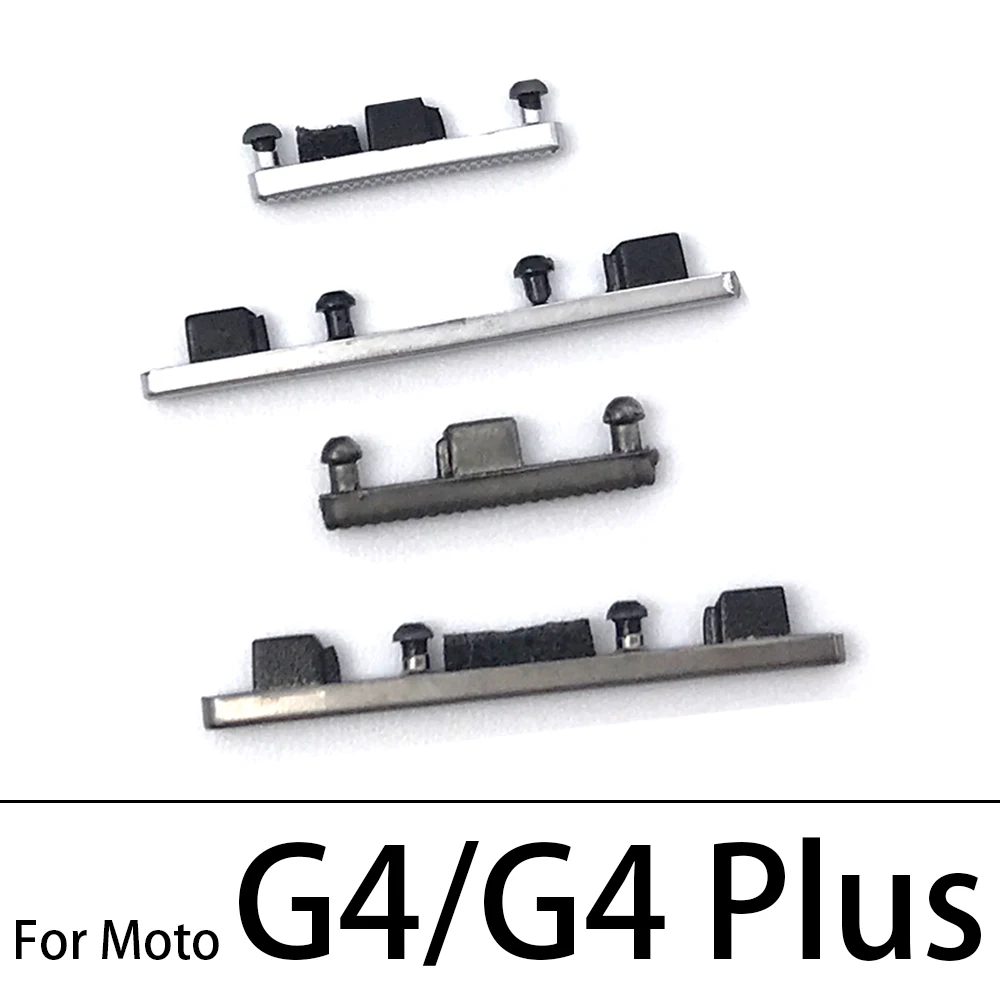 New For Moto G4 G6 G7 G8 Plus Play Side Volume Button + Power ON / OFF Buttton Key Set Replacement Parts