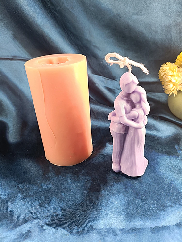 Silicone Molds Hugging Couple Candle Mold Handmade Silicone Clay Resin Mould  Valentine's Day Gift Christmas Decoration