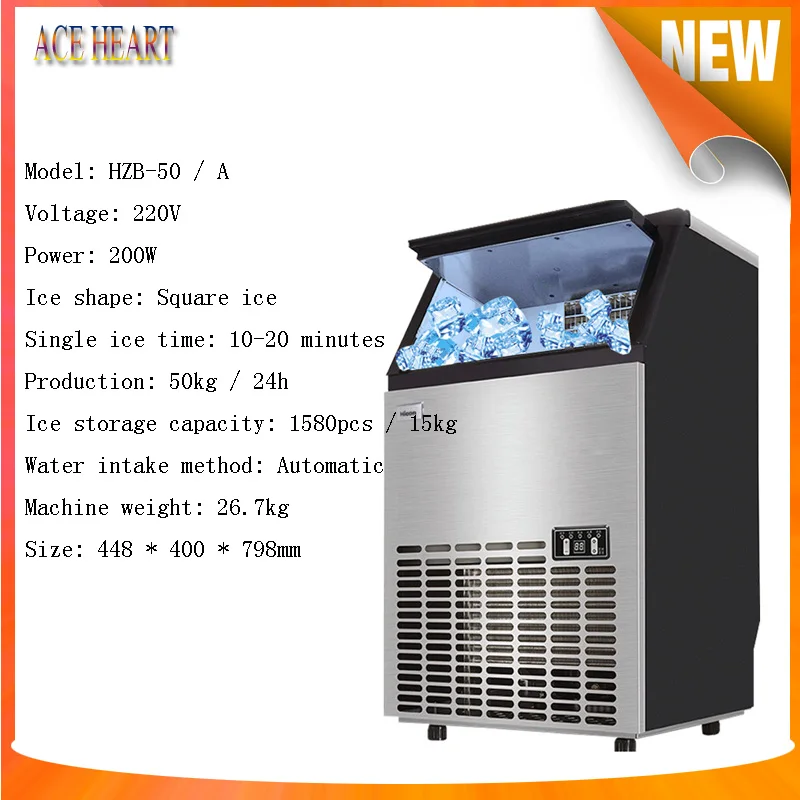 Ice Cube Making Machine Commercial Ice Generator For Restaurant Bar Juice Shop Beverage Production