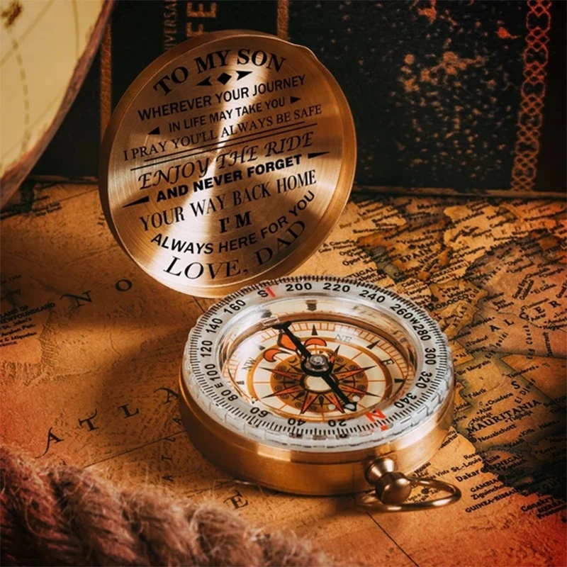 Dad To Son Enjoy The Ride Compass Copper Compass Christmas Gift for Son Vintage Style NOV99