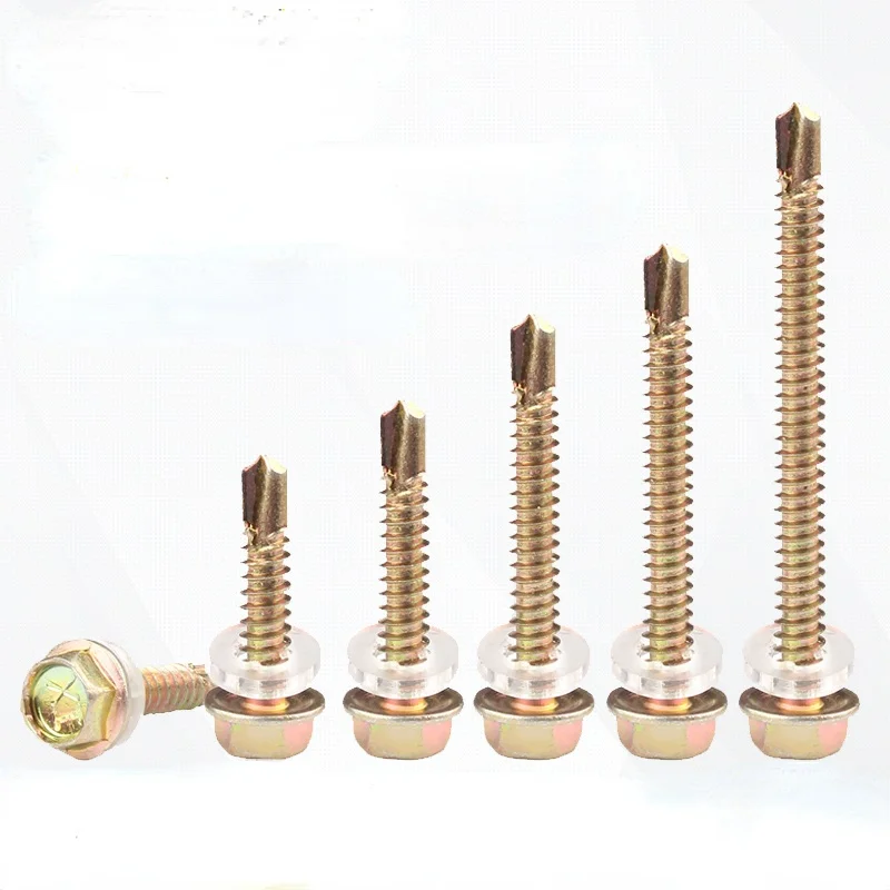 

M4.8/M5.5 Outer Hexagonal Self-drilling Screws Color Zinc Self-Drilling Self-Tapping Dovetail Screws