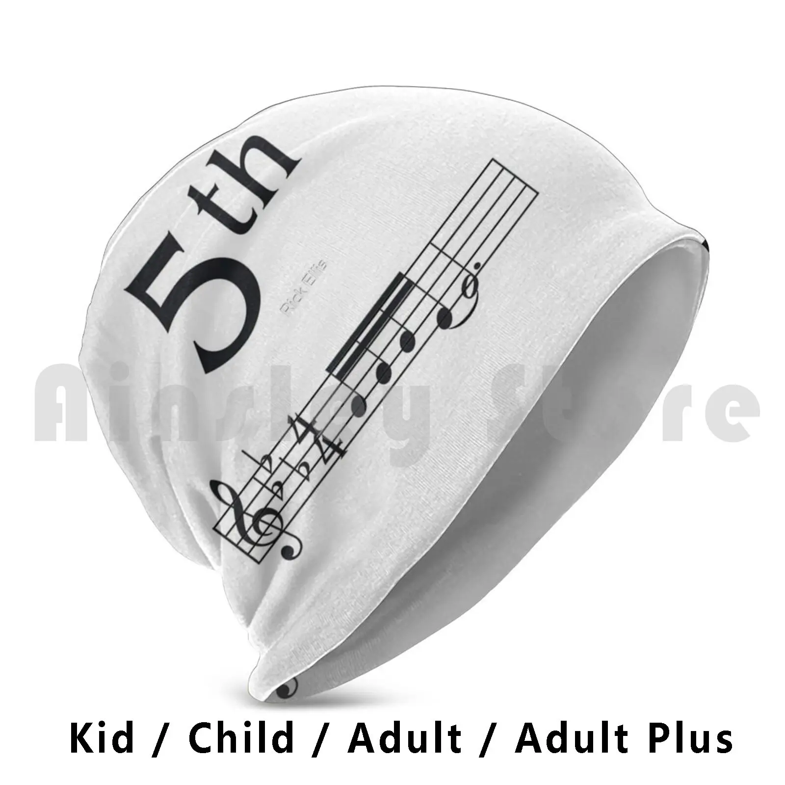 Beethoven's 5th Beanie Hedging Cap DIY Print Cushion Music Beethoven Treble Cleff Classical Music Band