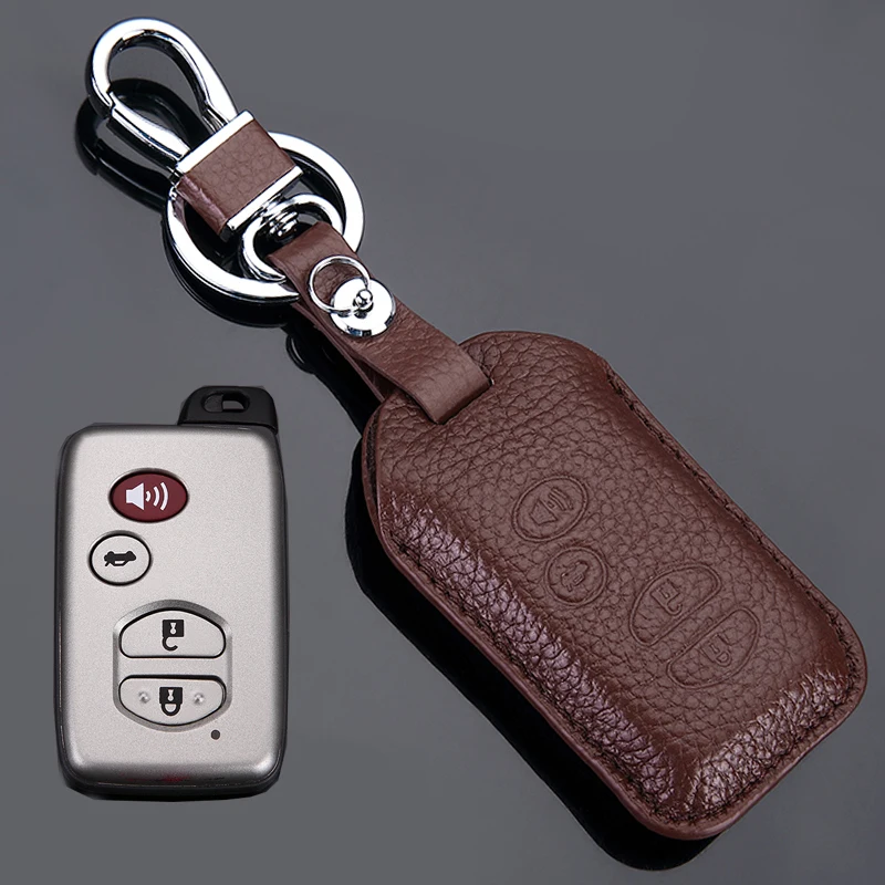 Leather Car Key cover key case For Toyota Land Cruiser Prado 150 Camry Prius Crown Subaru 2013 2014 Foreste Outback XV