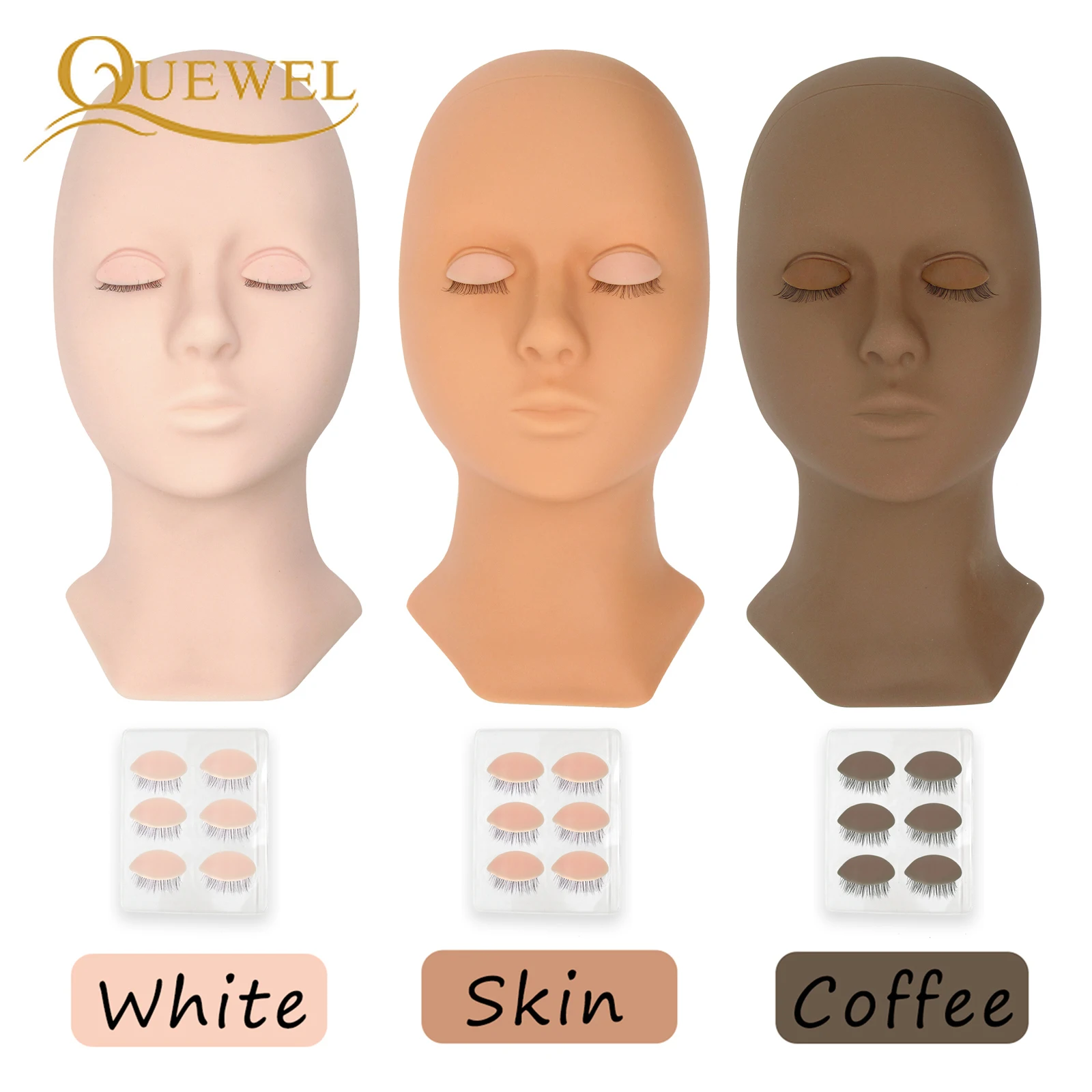 Ресницы для наращивания, манекен, 3 цвета