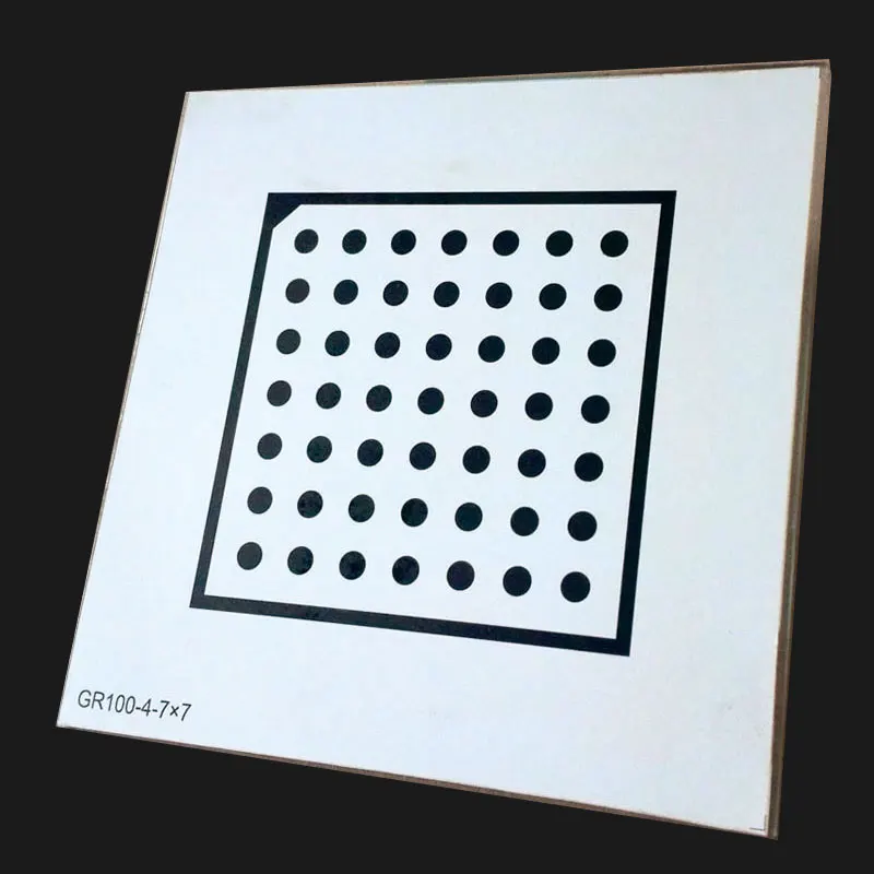 Placa de Calibração de Reflexão Difusa 7×7 Flutuador Óptico de Alta Precisão Vidro Bolinhas Alumina Placa de Calibração Não Reflexiva