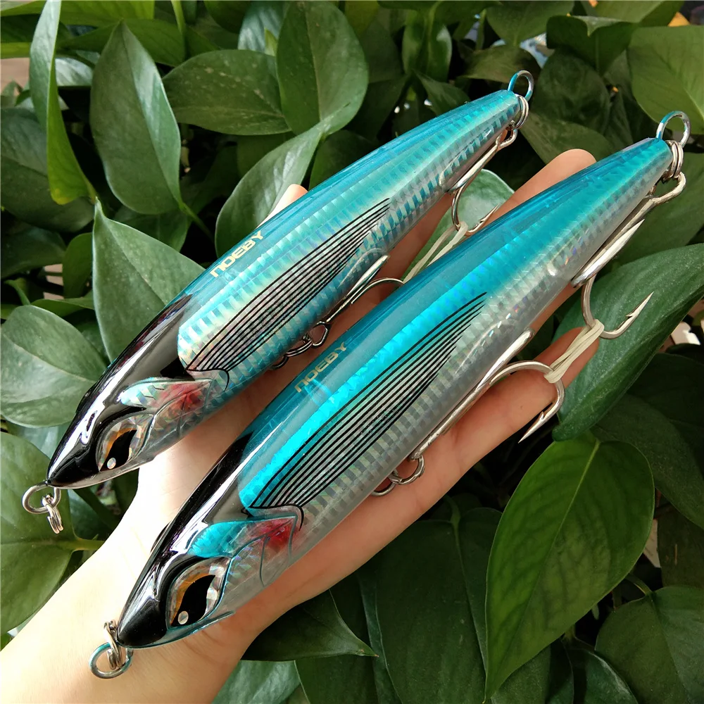 Noeby 2 szt. Przynęta morska 160mm/58g 190mm/86g Stickbait Top Water przynęta ołówkowa GT Popper Fshing słonowodne Pesca Wobbler