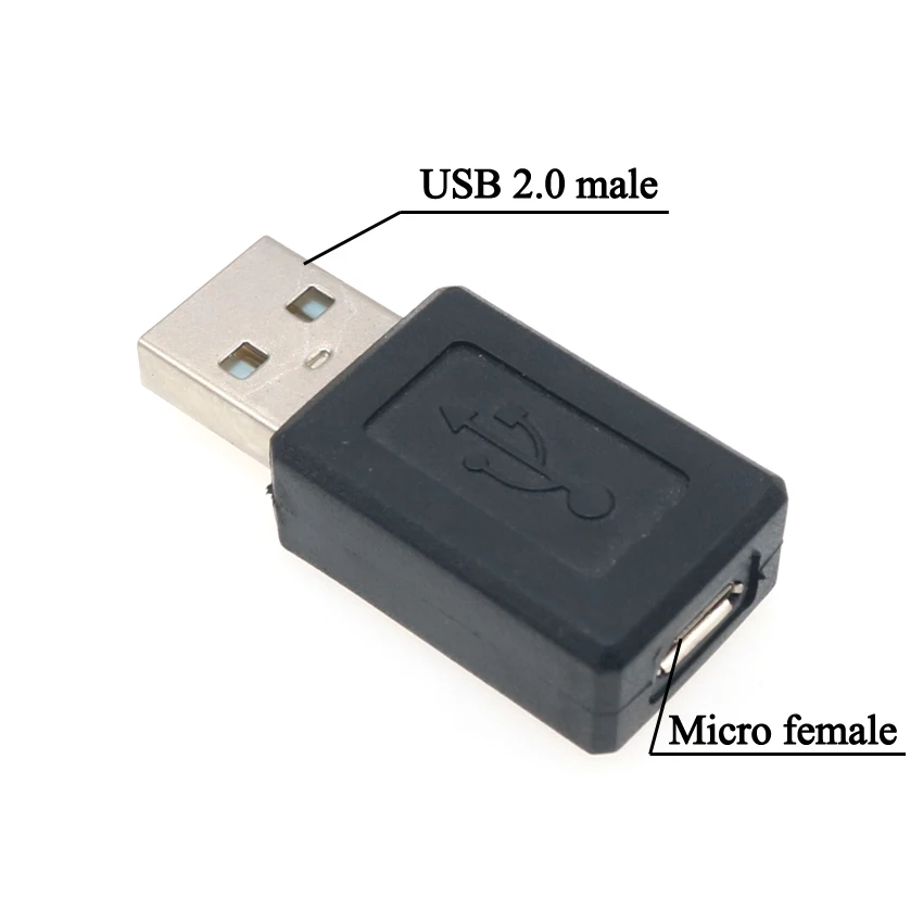 YuXi USB 2.0 Type A Female to Micro USB B Male Adapter Plug Converter USB 2.0 to Mini USB B 5 Pin Male Plug OTG connector