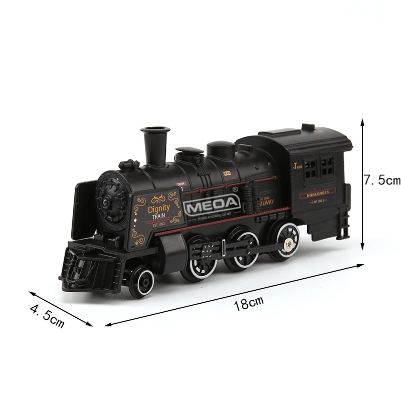 Christmas Electric Rail Car Series Add Water To Smoke Train Track Small Size All Alloy Train Electric Toys With Music Lights