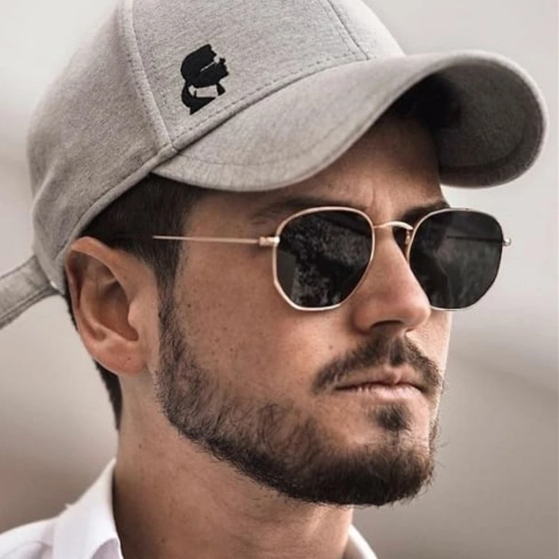 

Small Square Vintage Sunglasses man Brand Designer Classic Male Sun Glasses Colorful Mirror Metal Fashion Retro Oculos De Sol