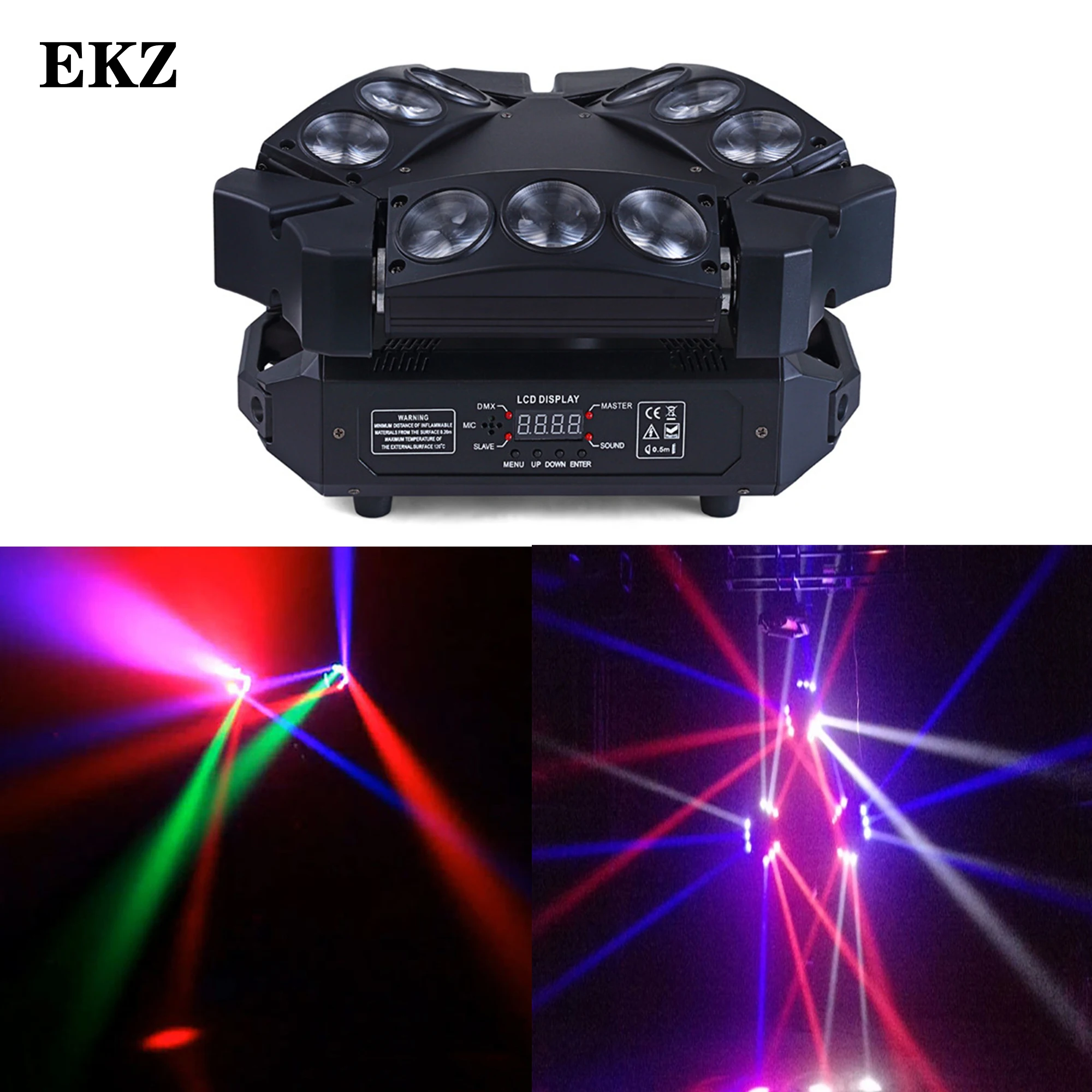 

Fast delivery-Mini spider light 9x10W RGBW DMX512 moving head beam for DJ disco bar KTV stage lighting