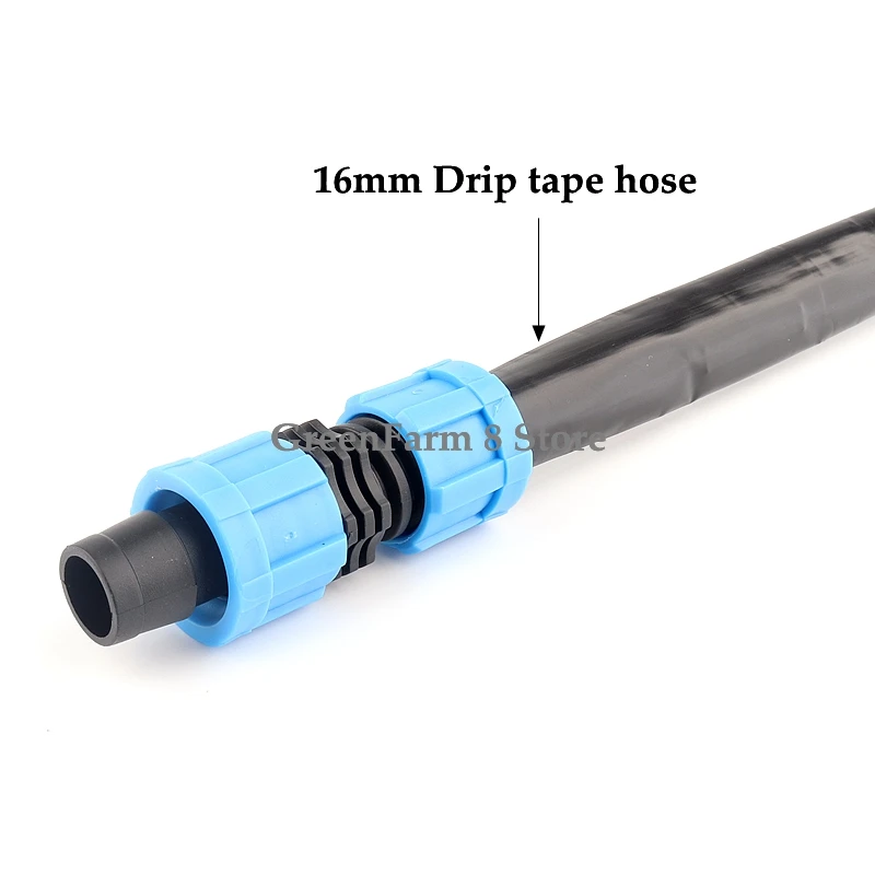 2~50pcs 16mm Micro Irrigation Drip Tape Equal Straight Connector Greenhouse Watering Labyrinth Type Straight Joints