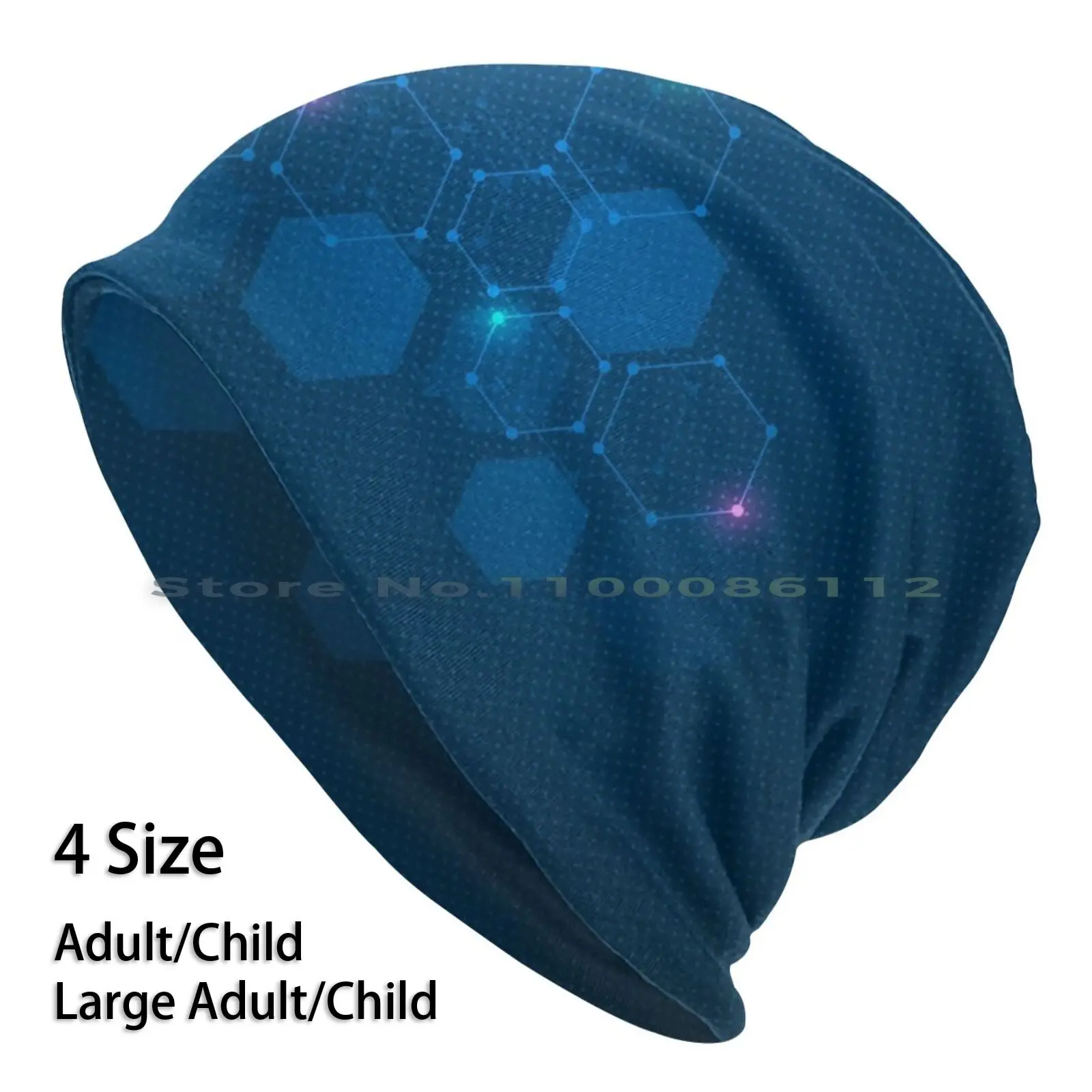 

Science & Medicine Deep Blue Abstract Design Beanies Knit Hat Public Unique Trail Running Walking Hike Exercise Pattern