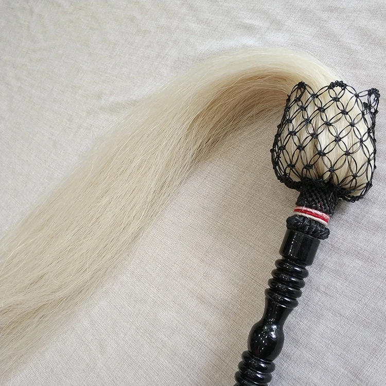 horsetail whisk Tai Chi Whisk Wood Handle Wudang Taoism real horsehair Tai-chi kung fu fuchen Duster Fly Whisk