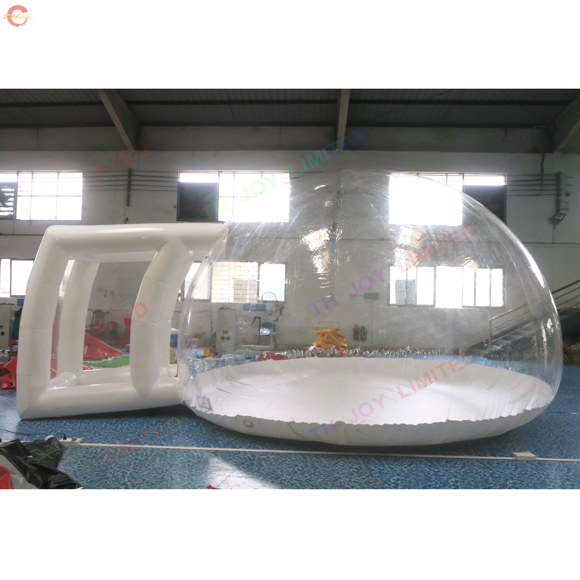 Free Door Shipping 5m Long Transparent Inflatable Bubble Tent Tunnel Tent Clear Exhibition Show Room Camping Dome