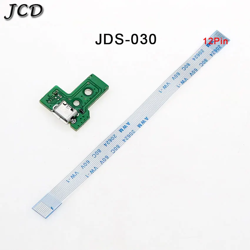 Porta de carregamento USB para PS4 Controlador, Socket Circuit Board com Fita, Cabo Flex, 12Pin, JDS, 011, 030, 040, 14Pin, 001 Conector