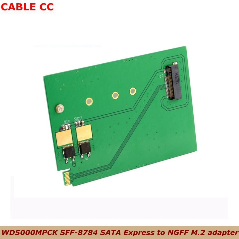 WD5000MPCK SFF-8784 SATA Express to NGFF M.2 adapter Cards expresscard PCBA for UltraSlim Hard Disk SSD WD5000M22K WD5000M21K